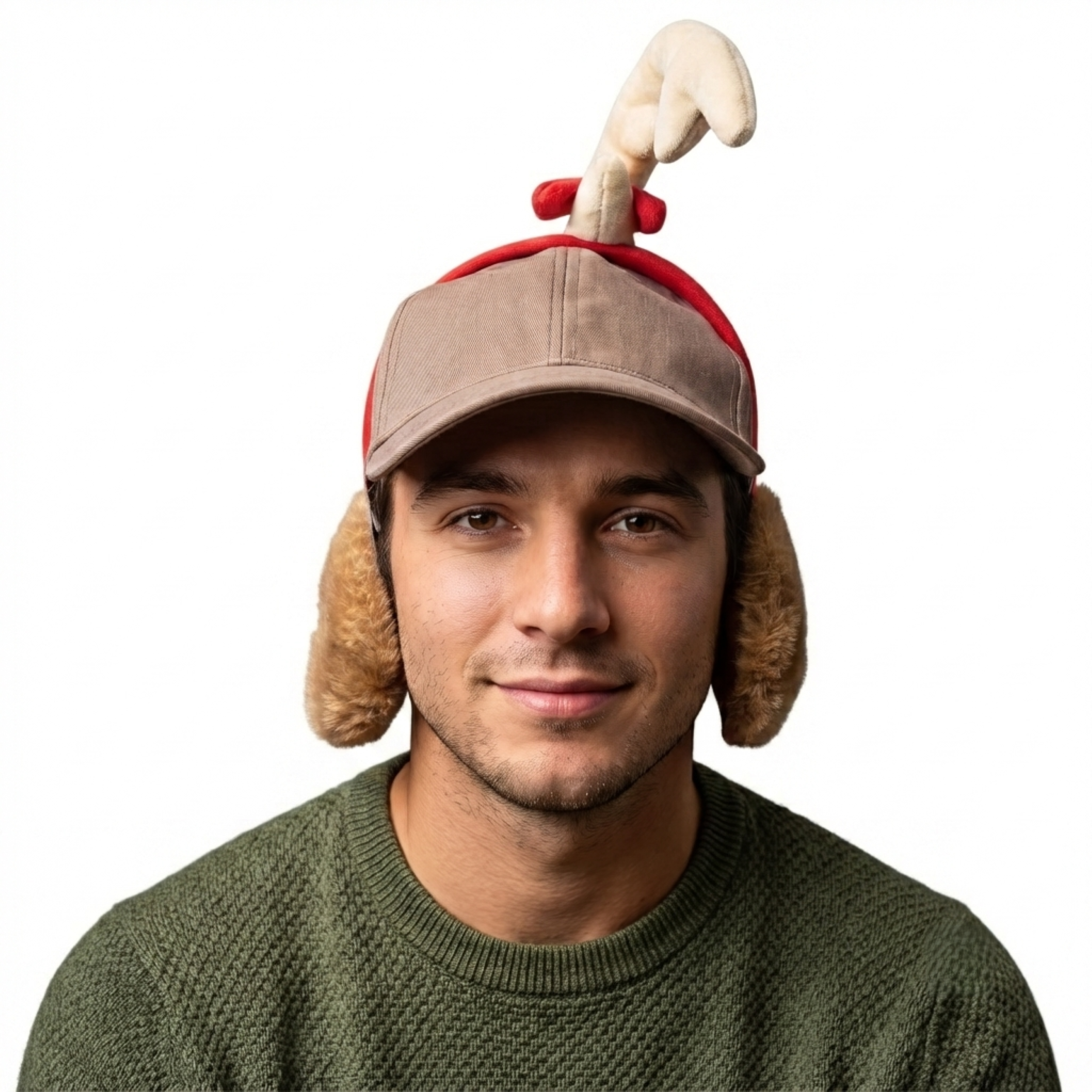 Max the Dog (Adjustable) Adult Unisex Hat with Antlers
