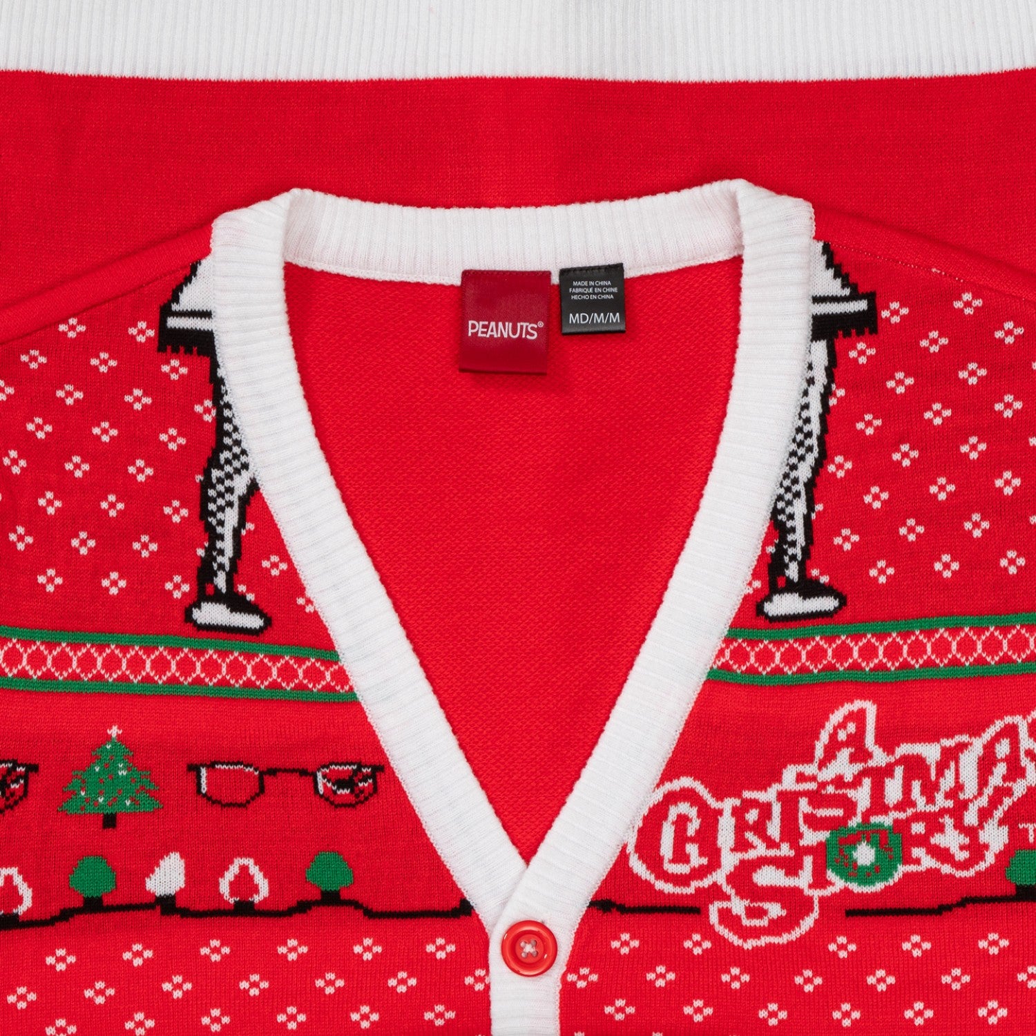 A Christmas Story Leg Lamp Button Up Cardigan Ugly Holiday Sweater