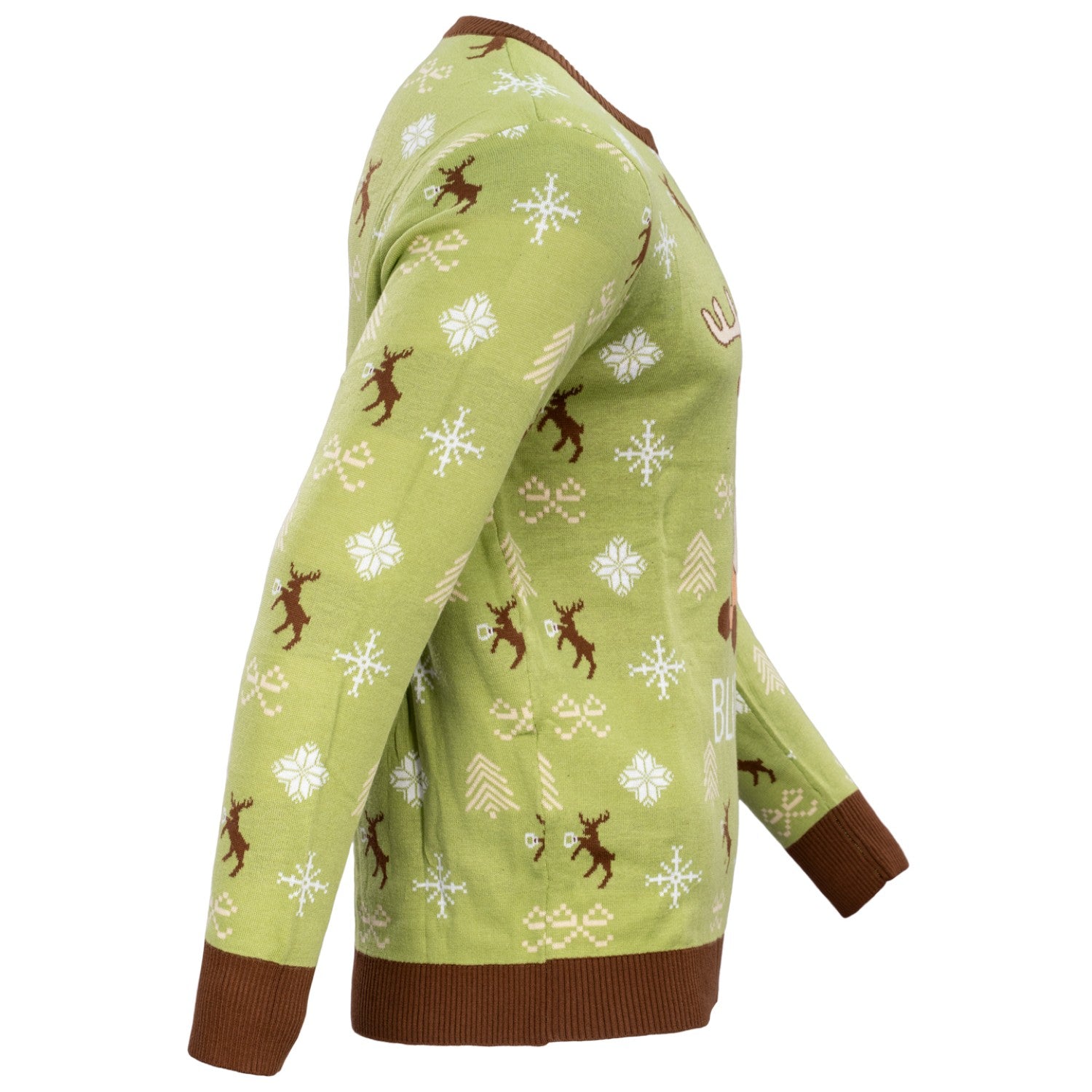 Blitzen Drunk Funny Adult Unisex Ugly Christmas Sweater