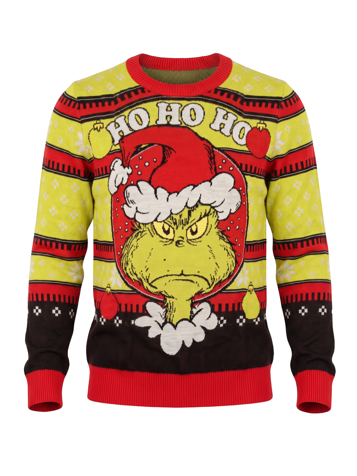 The Grinch Ho Ho Ho Adult Unisex Knitted Ugly Christmas Sweater