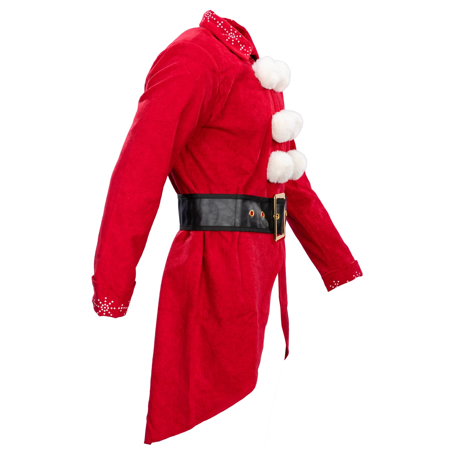 Ming Ming Elf Christmas Holiday Season Suit Adult Halloween Costume Cosplay Set with Jacket, Belt and Hat
