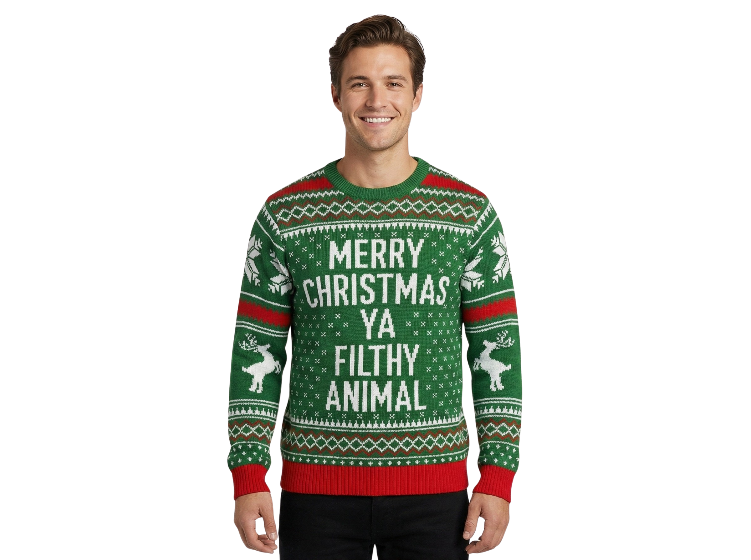 Filthy Animal Adult Unisex Green Ugly Christmas Sweater