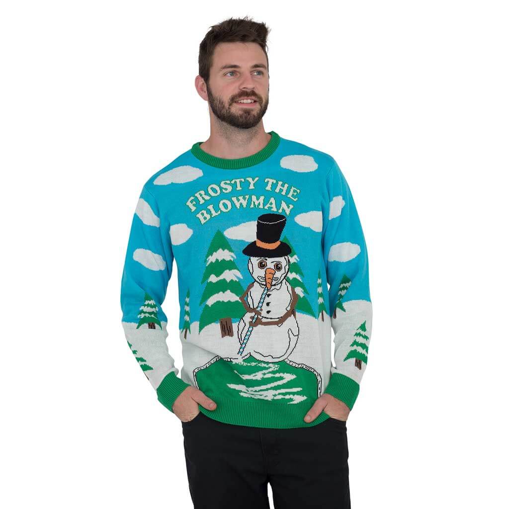 Frosty the Blowman Snowman Ugly Christmas Sweater