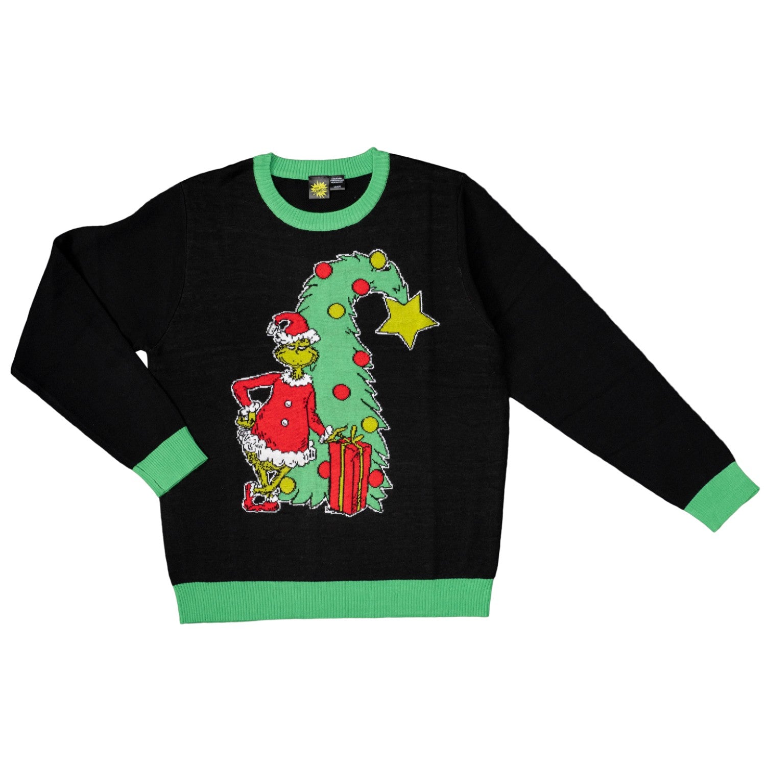 Officially Licensed Grinch Xmas Tree Adult Unisex Ugly Christmas Sweater