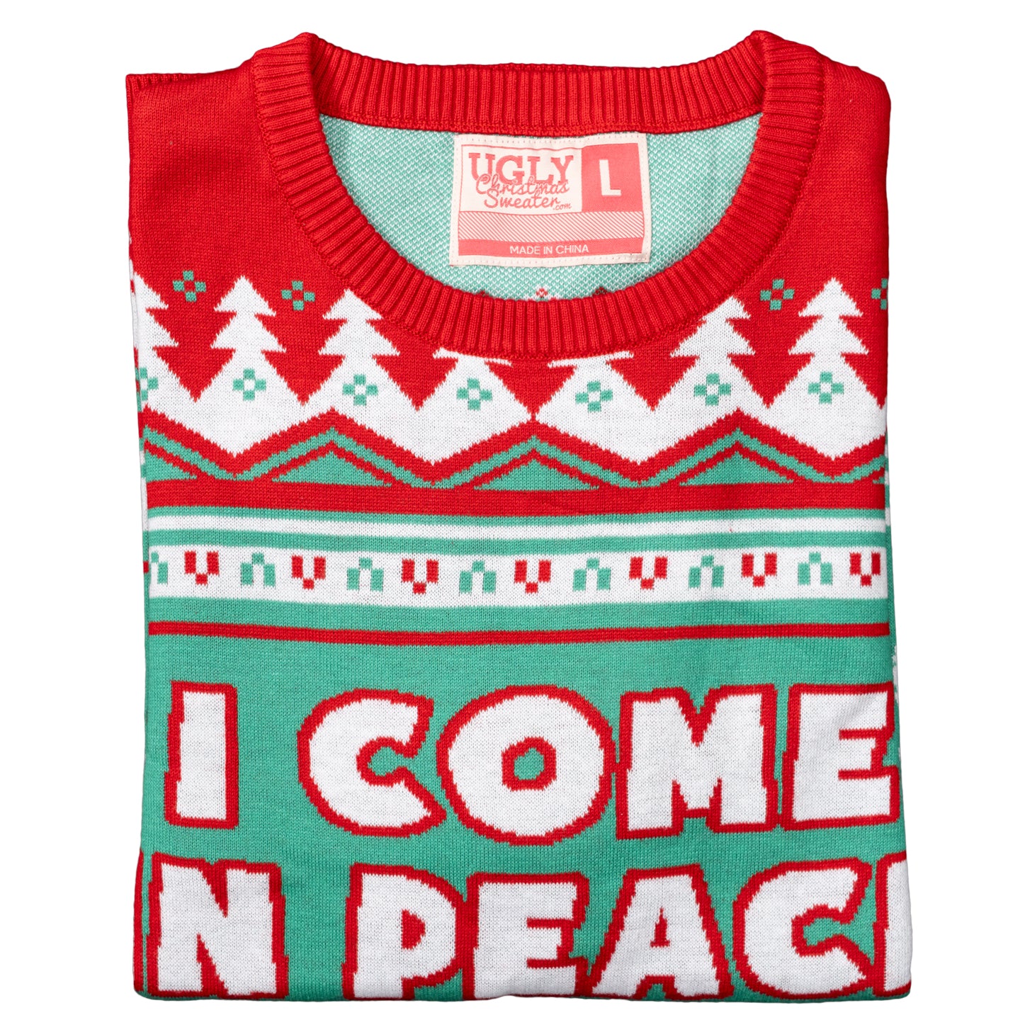 I Come in Peace / Peace Funny Couples Adult Unisex Ugly Christmas Sweaters