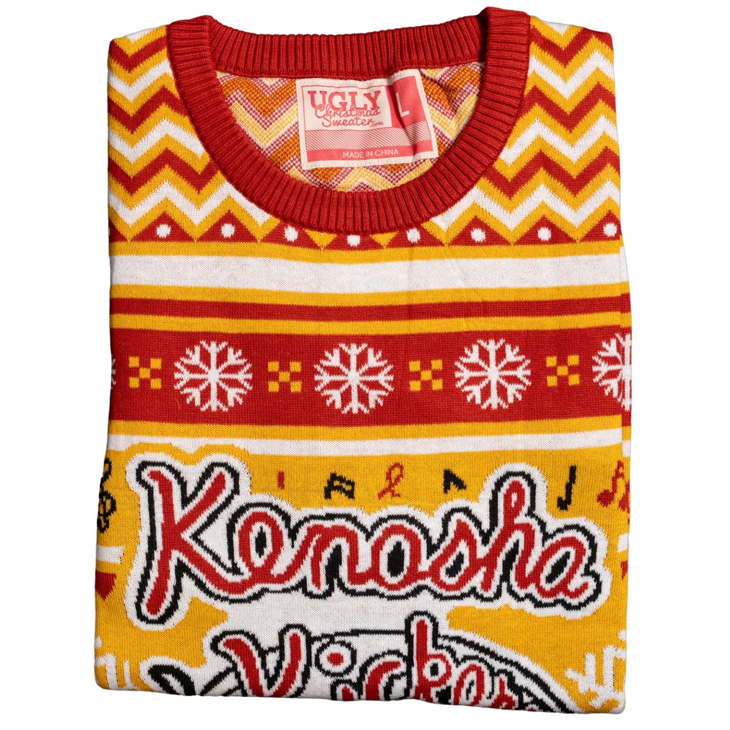 Kenosha Kickers Band Logo Ugly Christmas Sweater