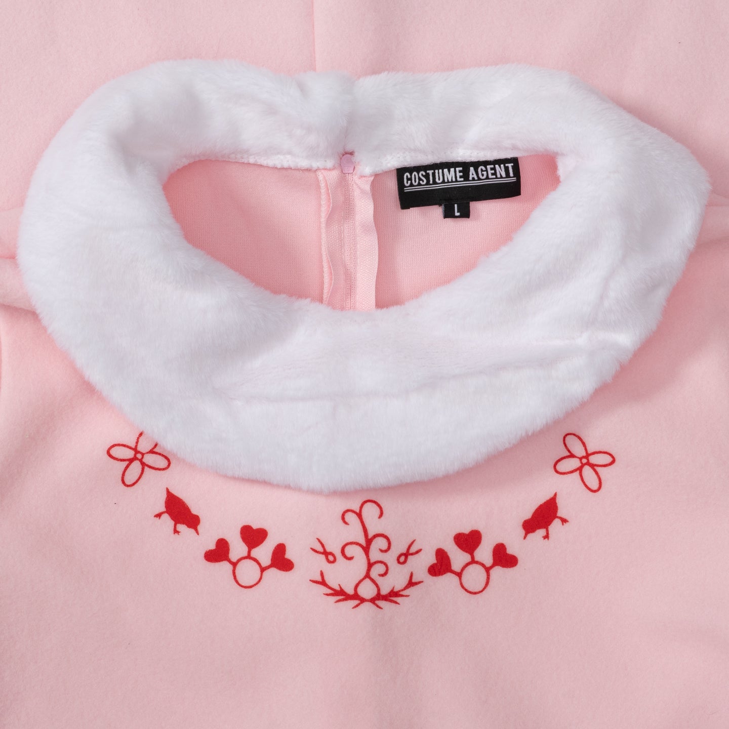 Mrs. Elf Christmas Halloween Costume Adults Holiday Pink Dress, Red Belt & Hat Festive Women’s Elf Outfit