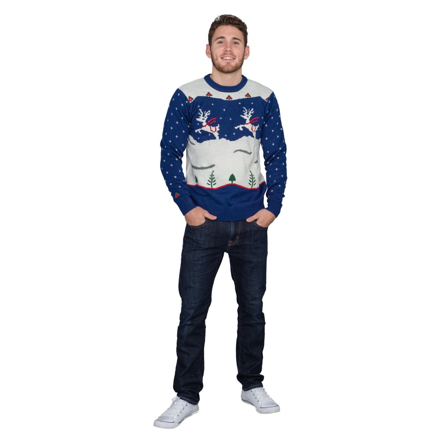 Step Brothers Movie Adult Unisex Prancing Reindeer Ugly Christmas Sweater