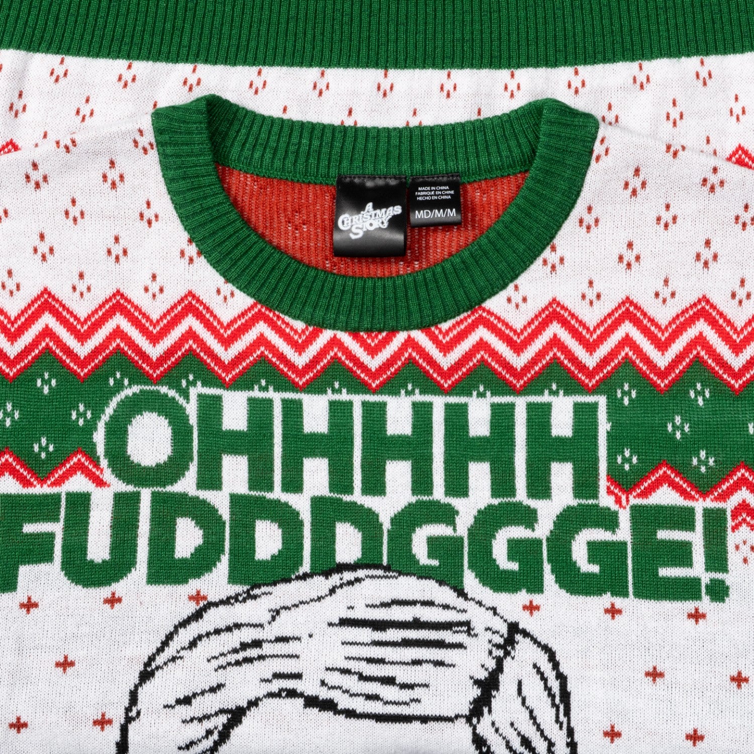 Officially Licensed A Christmas Story Ralphie "Ohh Fuddggee" Adult Unisex Ugly Christmas Sweater