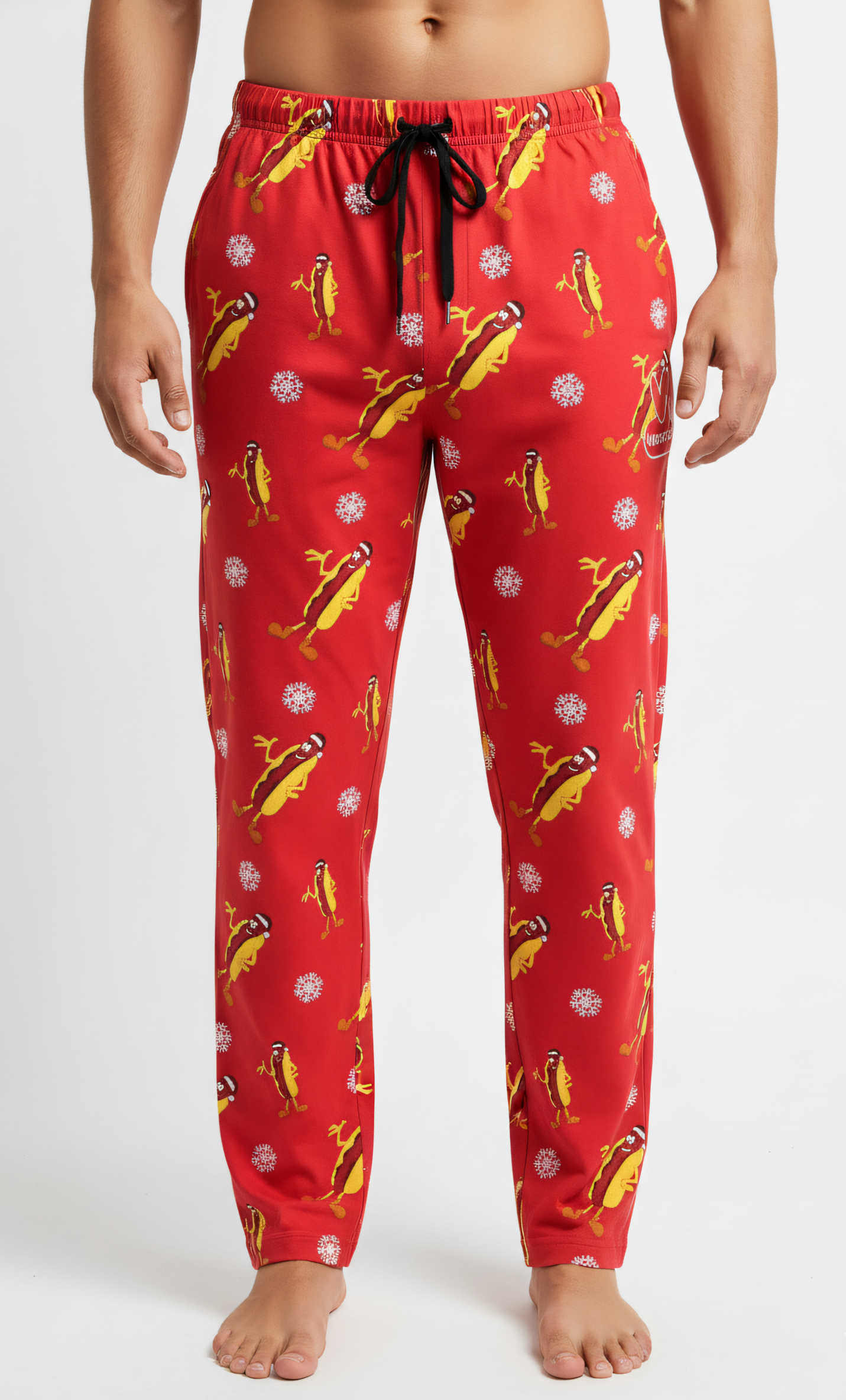 Wienerschnitzel Adult Unisex All Over Hot Dog Logo Lounge Wear Pajama Pants