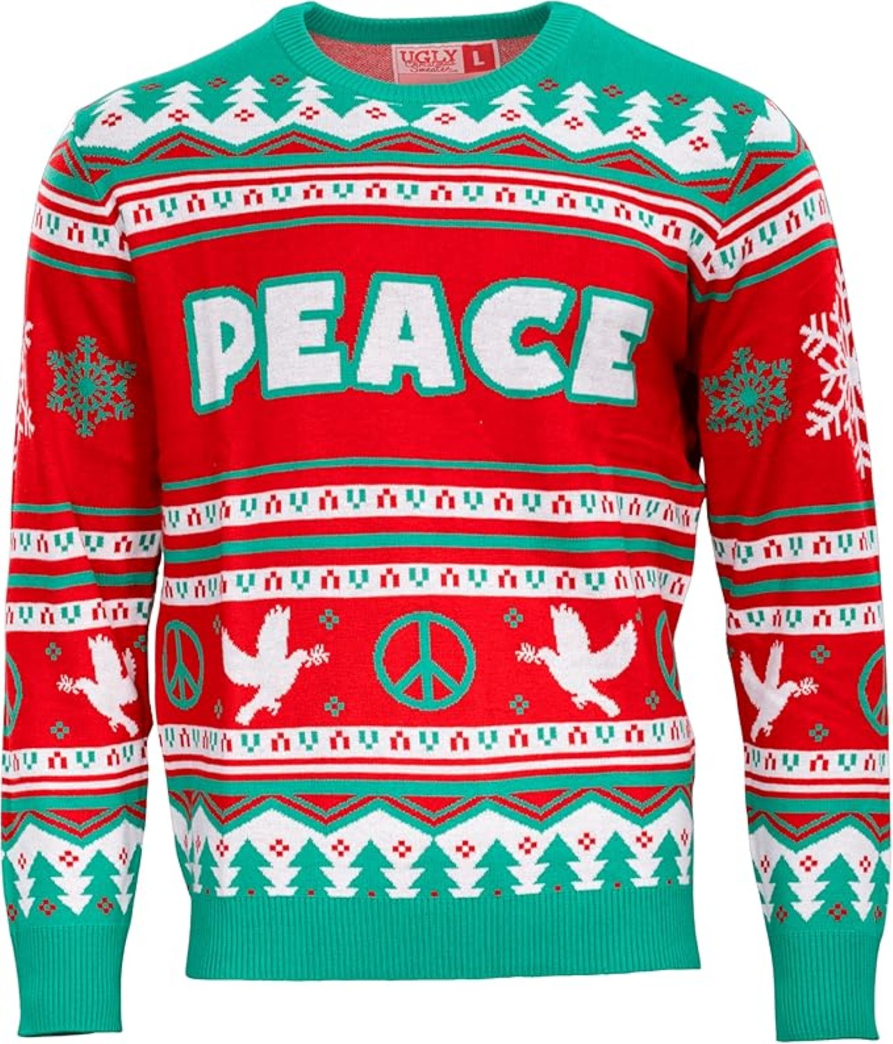 I Come in Peace / Peace Funny Couples Adult Unisex Ugly Christmas Sweaters