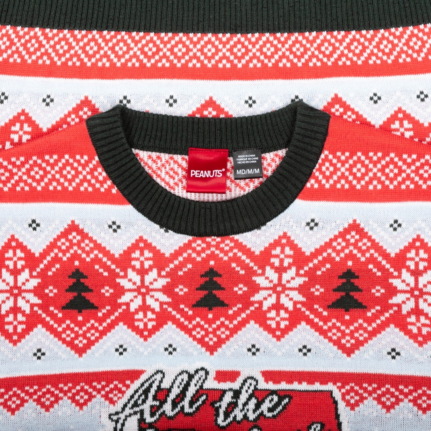 Peanuts House All the Trimmings Adult Unisex Ugly Christmas Sweater