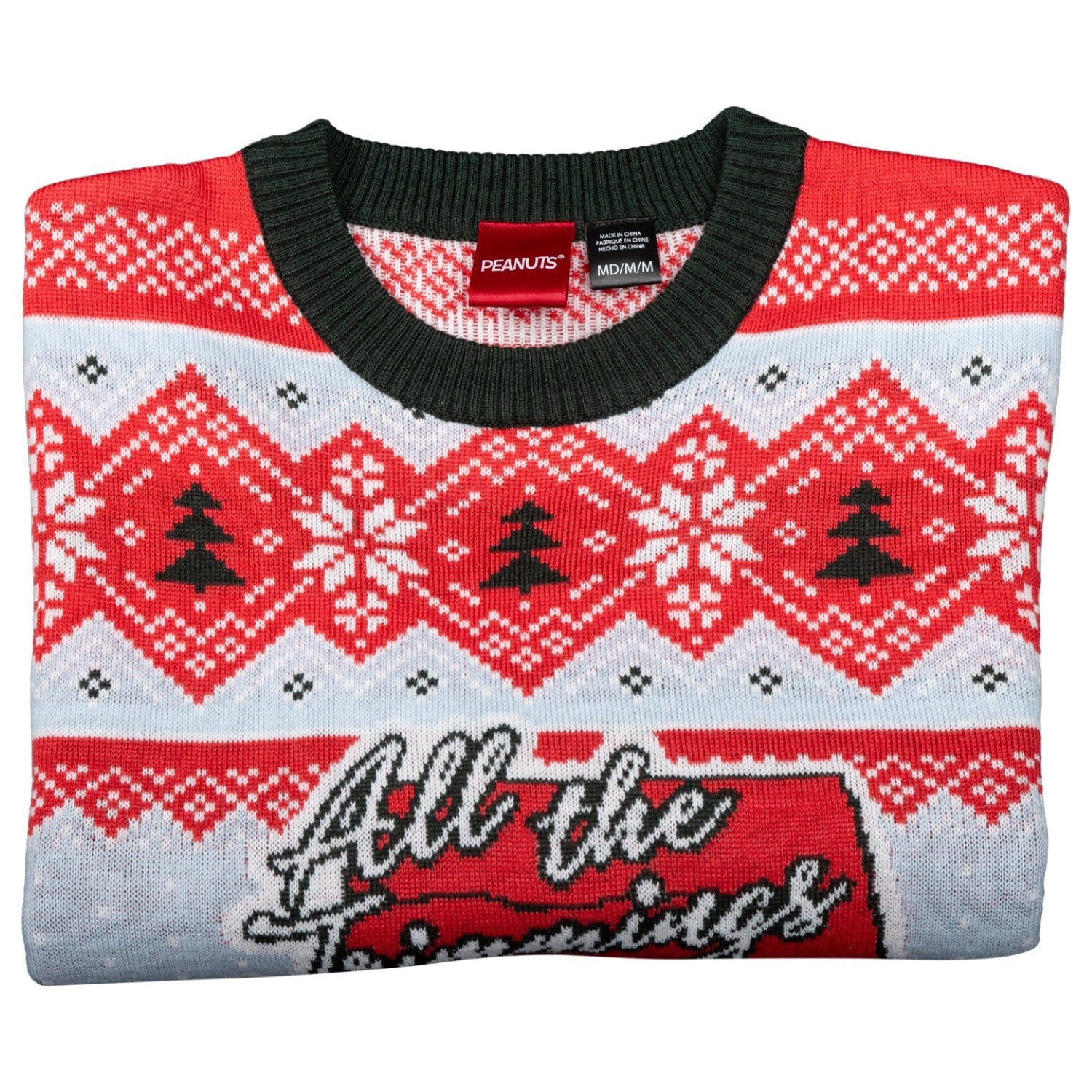 Peanuts House All the Trimmings Adult Unisex Ugly Christmas Sweater