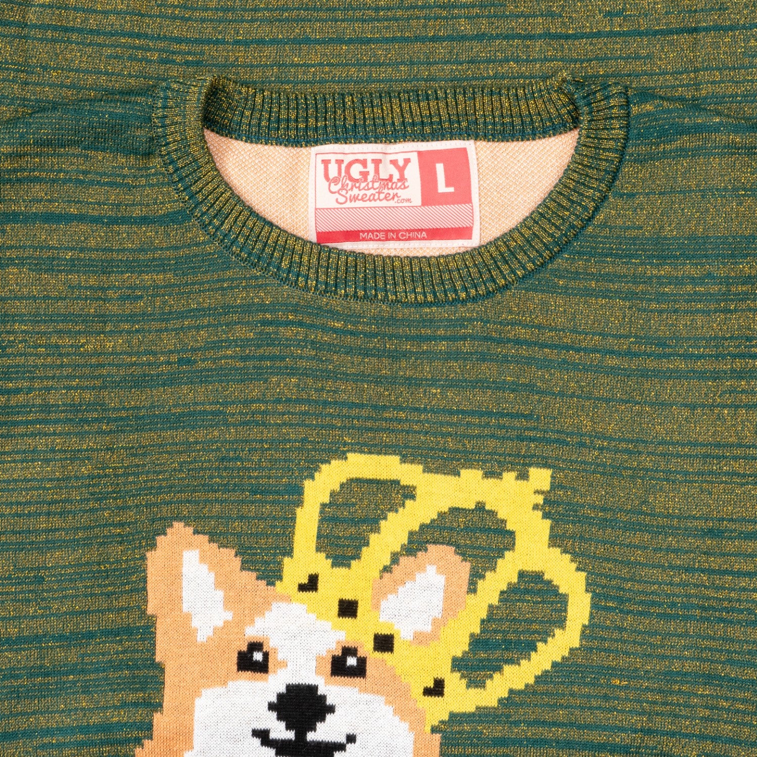 Queen Corgi Dog Lovers Adult Unisex Knitted Xmas Ugly Christmas Sweater