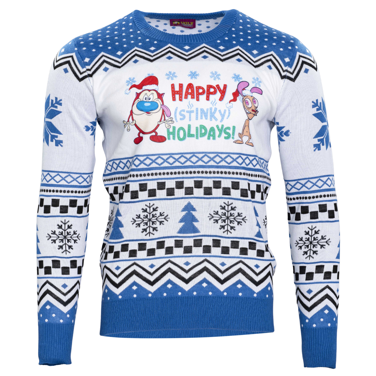 Happy (Stinky) Holidays Ren and Stimpy Character Sweater
