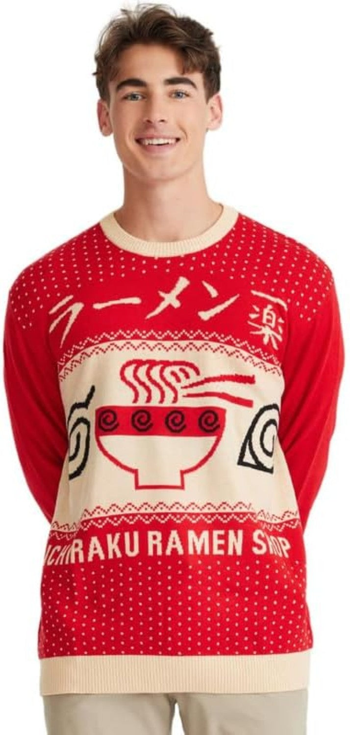 Ripple Junction Naruto Unisex Pullover Ugly Sweater Ichiraku Ramen Bowl