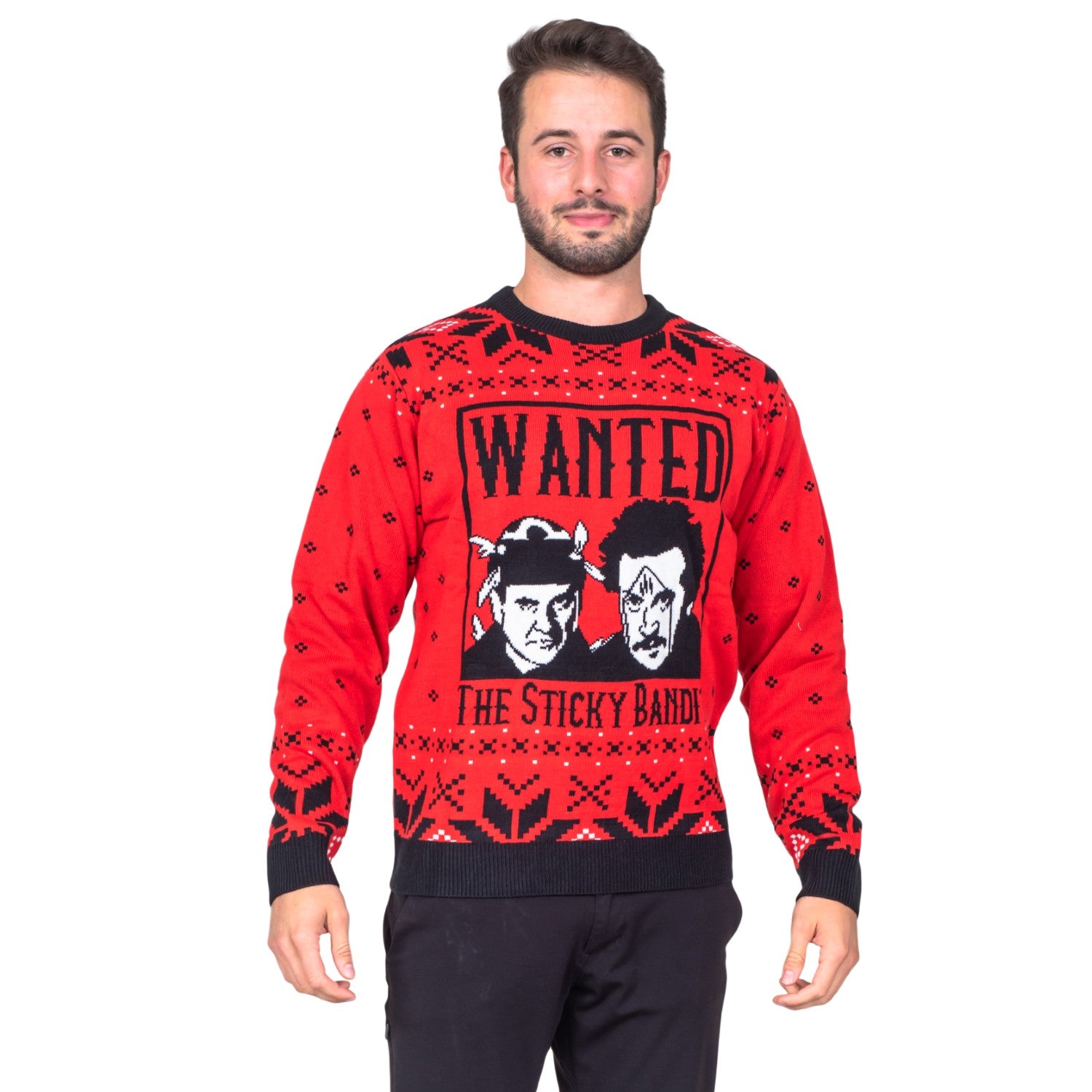 Sticky Bandits 1980s Funny Adult Unisex Holiday Ugly Christmas Sweater