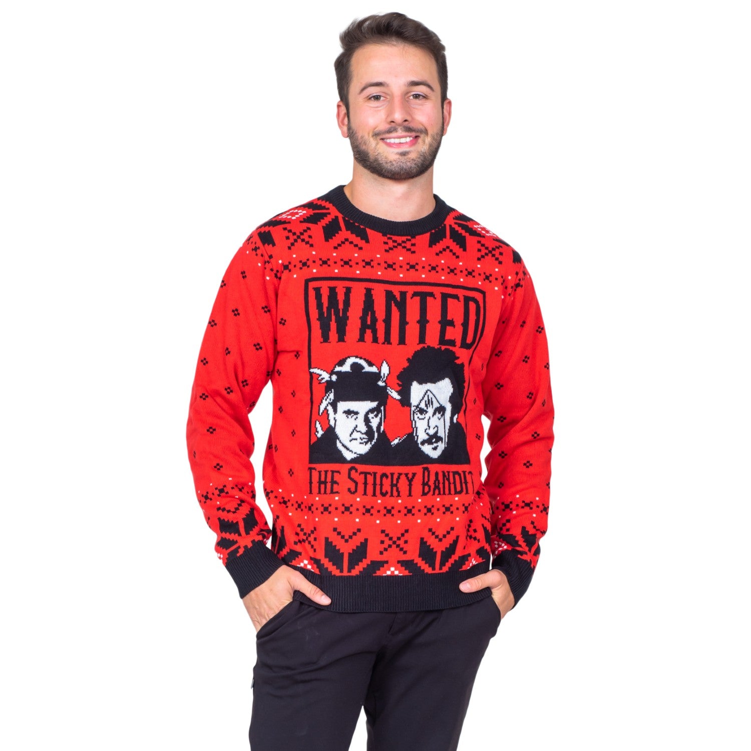 Sticky Bandits 1980s Funny Adult Unisex Holiday Ugly Christmas Sweater