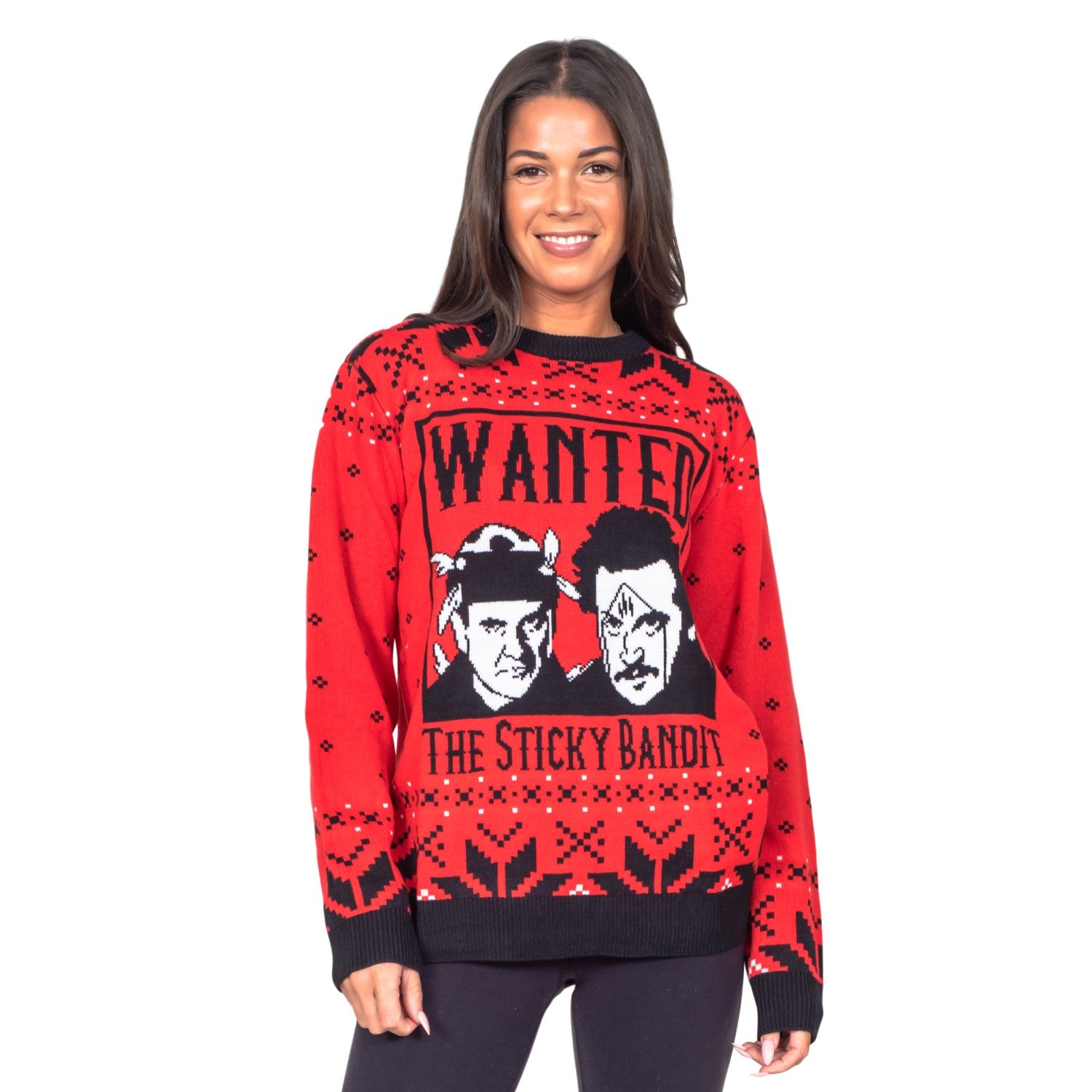 Sticky Bandits 1980s Funny Adult Unisex Holiday Ugly Christmas Sweater