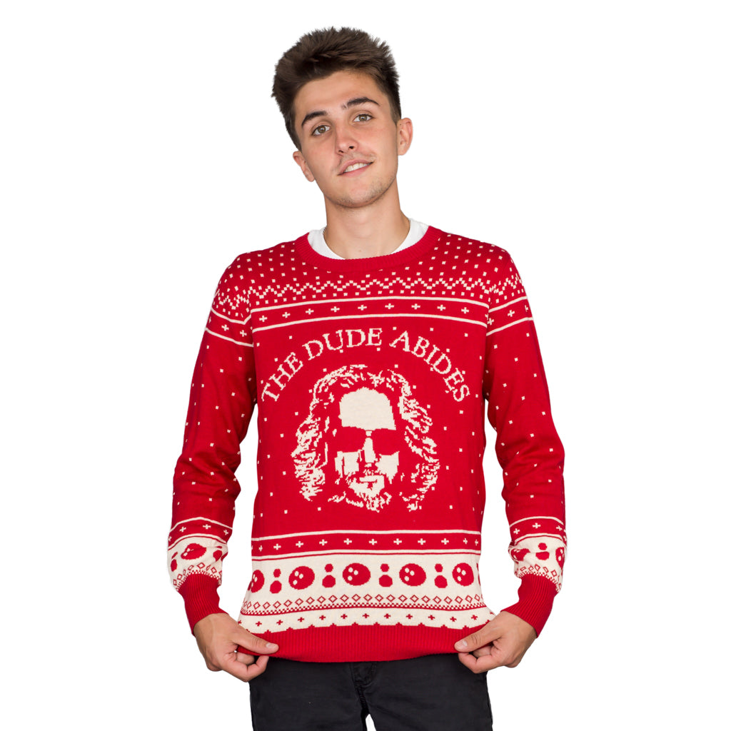 The Big Lebowski The Dude Abides Ugly Christmas Sweater