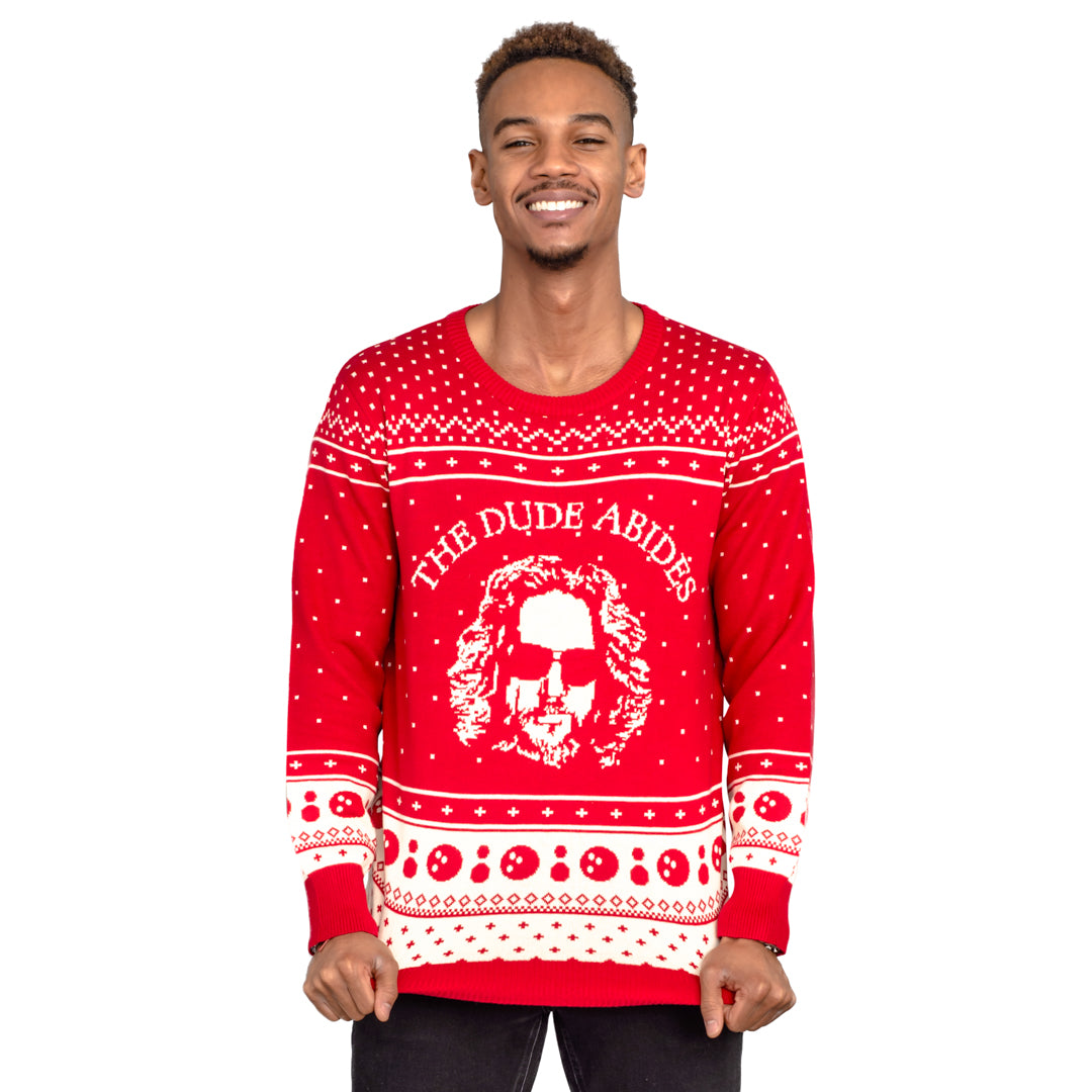 The Big Lebowski The Dude Abides Ugly Christmas Sweater