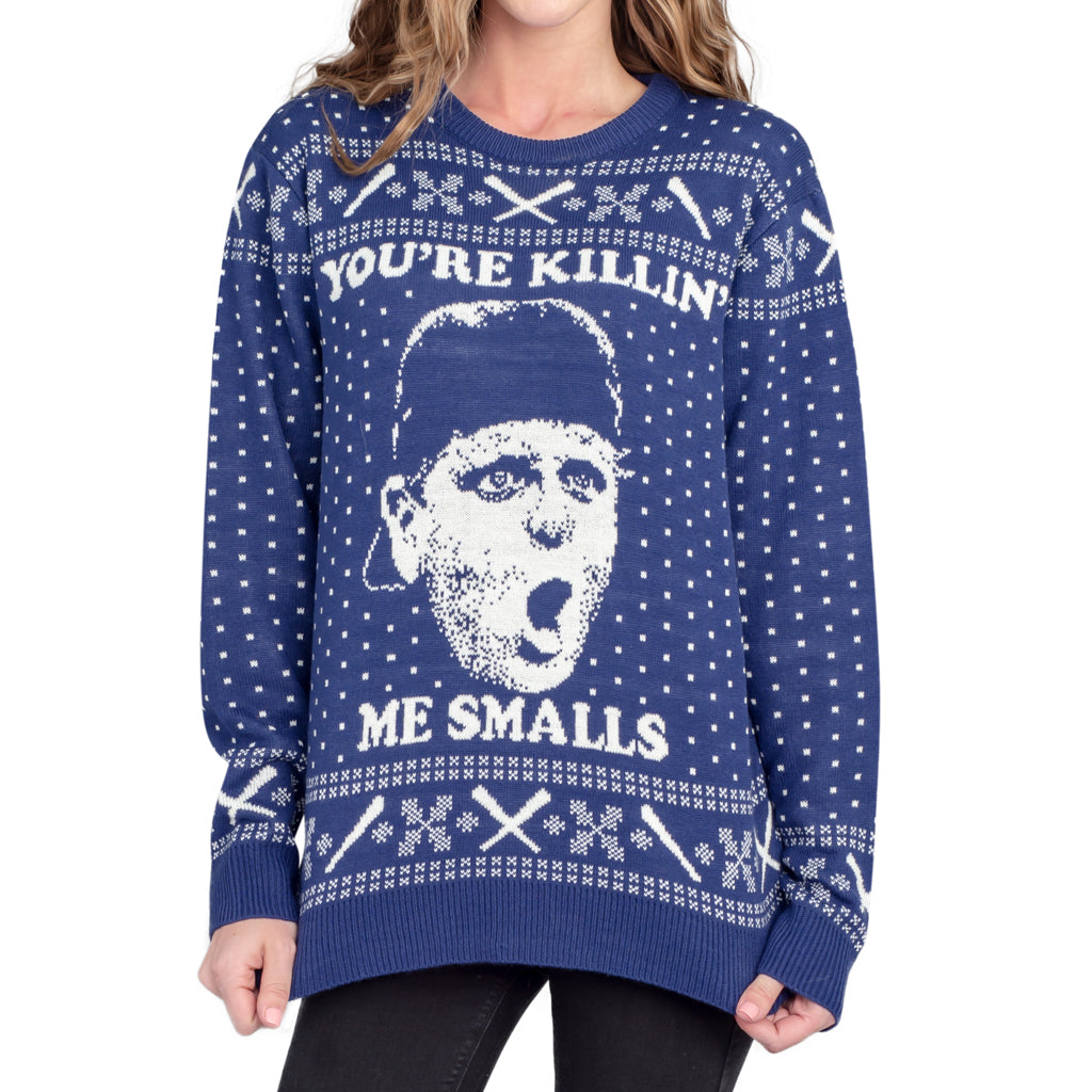 Women's The Sandlot You're Killing Me Smalls Navy Ugly Christmas Sweater