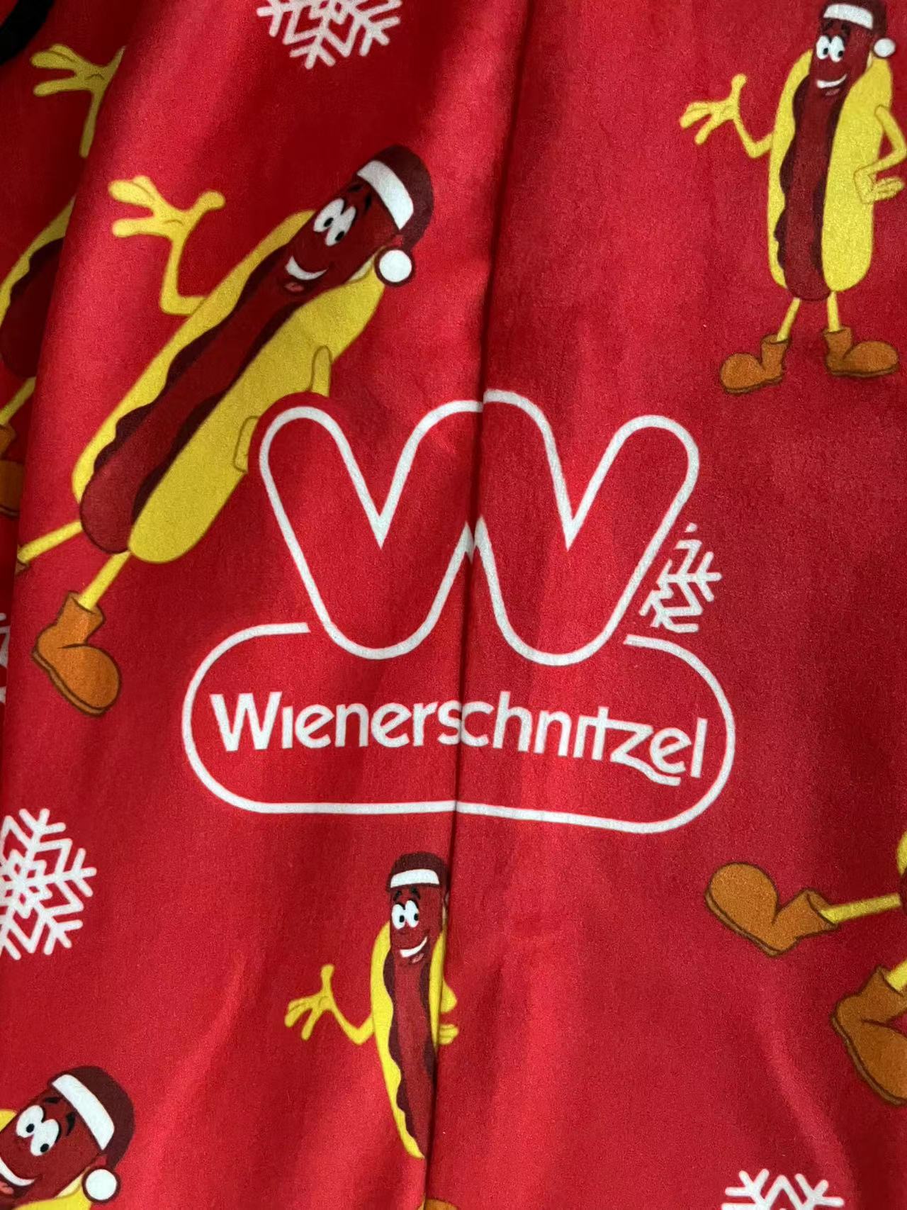 Wienerschnitzel Adult Unisex All Over Hot Dog Logo Lounge Wear Pajama Pants