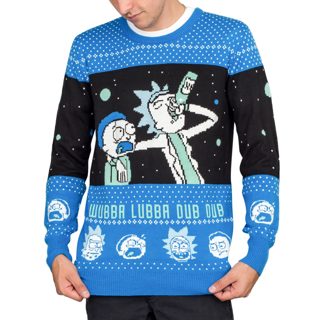 Wubba Lubba Dub Dub - Rick and Morty Ugly Christmas Sweater_3