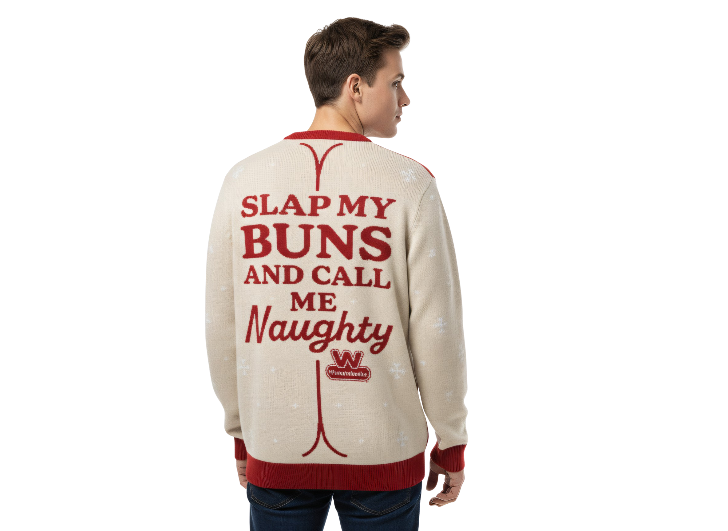 Wienerschnitzel Adult Unisex Slap My Buns Funny Hotdog Ugly Christmas Sweater