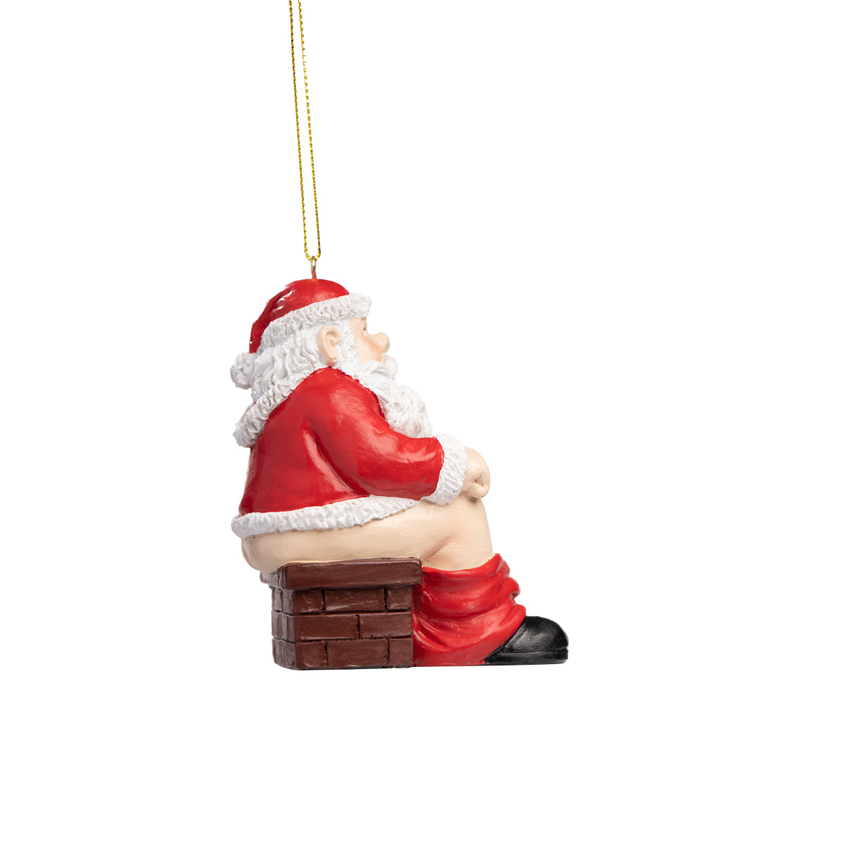 Santa pooping down chimney