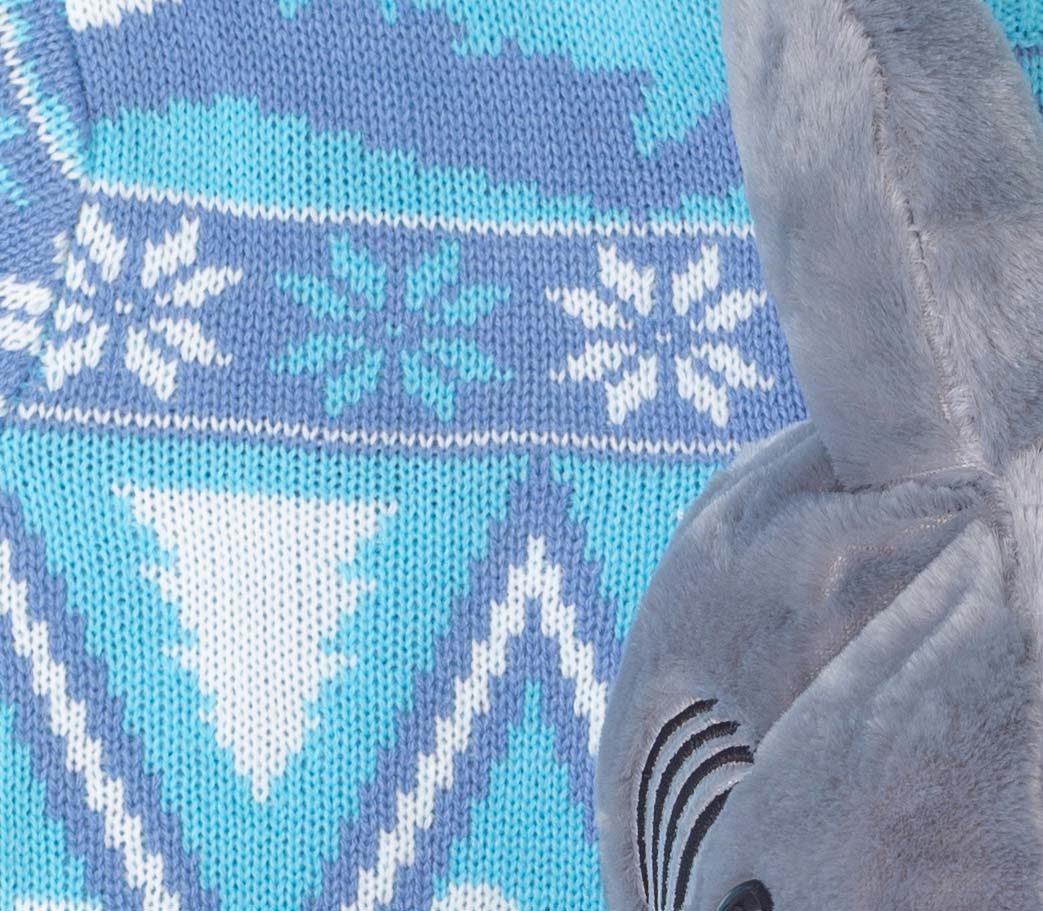 3D Shark Plushie Ugly Christmas Sweater