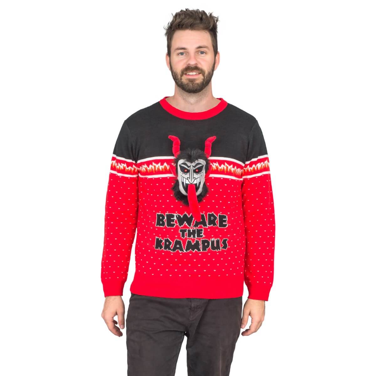 Beware the Krampus 3D Ugly Christmas Sweater-8