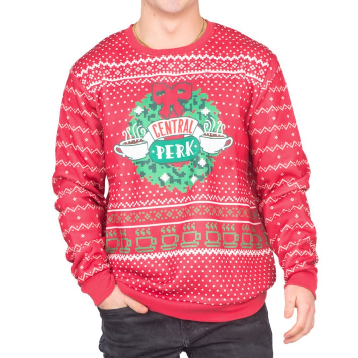 Friends Central Perk Wreath Ugly Christmas Sweater