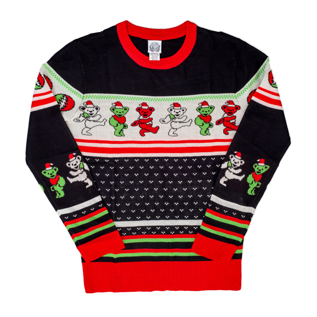Grateful Dead Dancing Bears Tacky Ugly Christmas Sweater