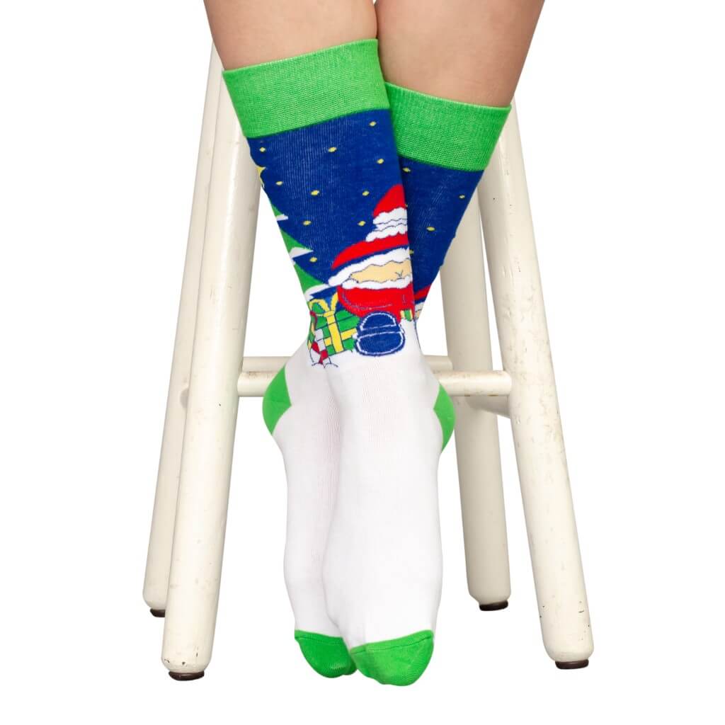 Santas butt crack ugly Christmas socks
