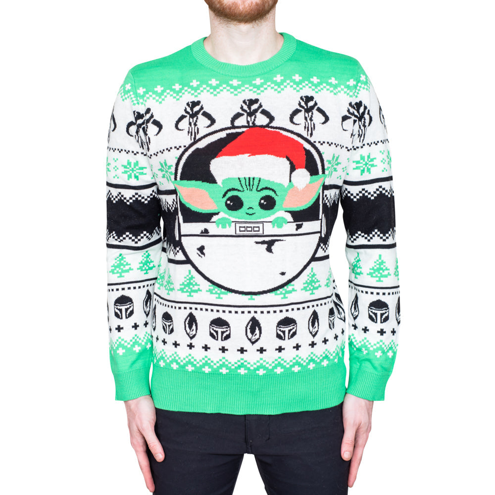 Boston Celtics Baby Yoda Star Wars NBA Ugly Christmas Sweater - Tagotee