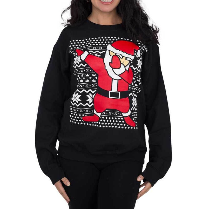 Women's Dabbin' Santa Ugly Christmas Sweatshirt - Main Image
