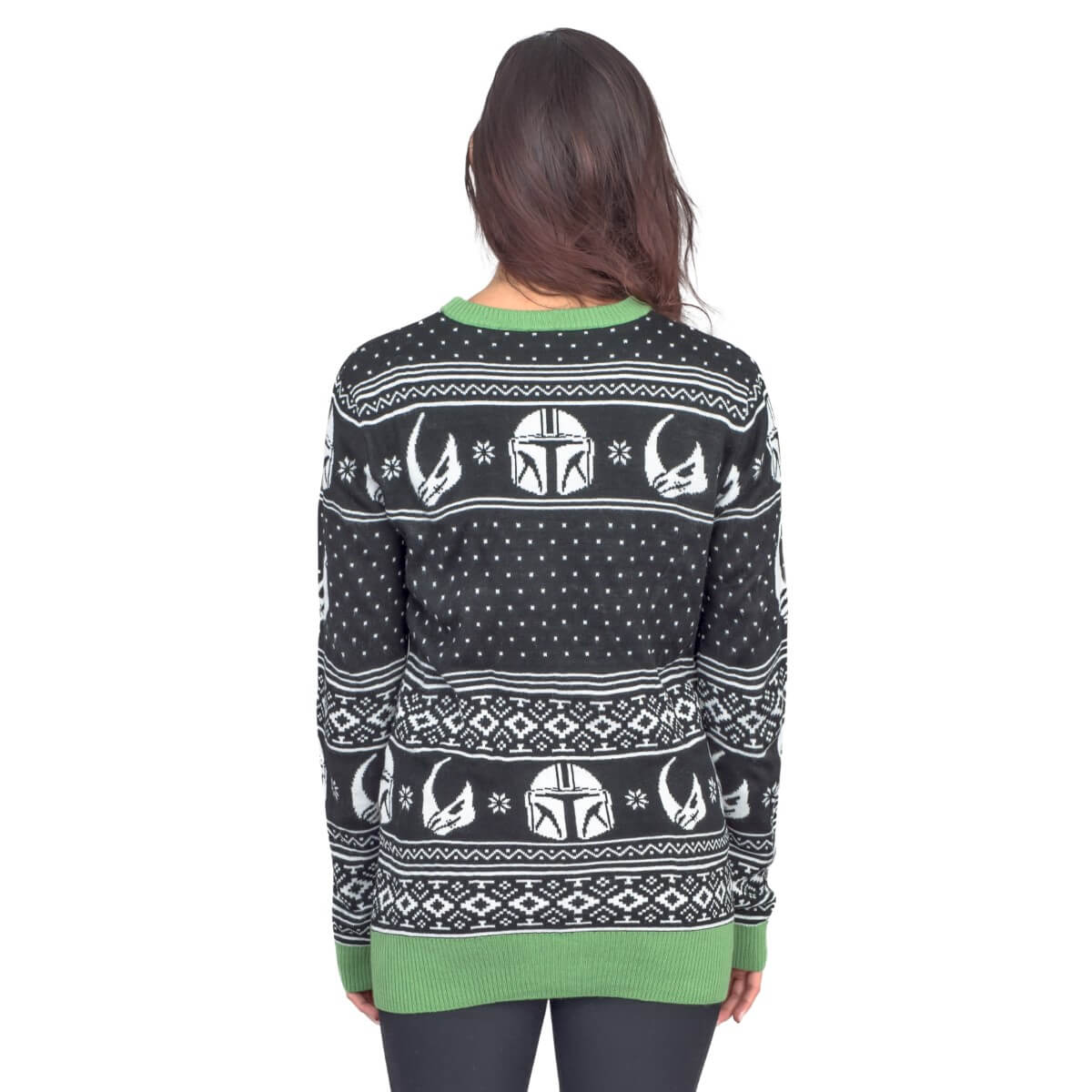 Women's Star Wars Baby Yoda The Child Forces Trees Ugly Christmas Sweater-5