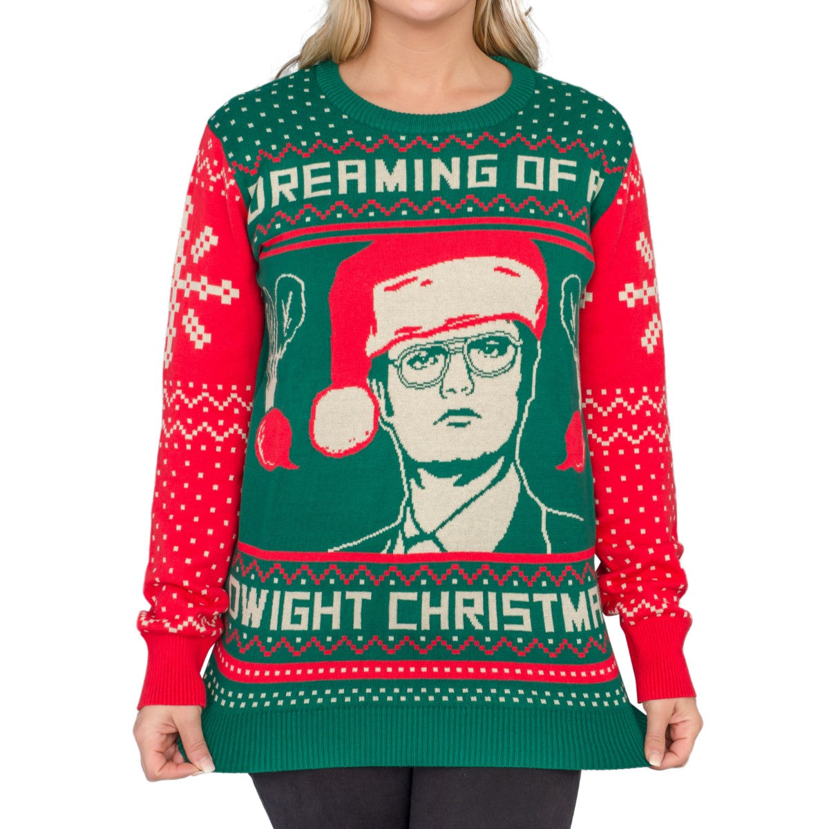 Women's The Office Dwight Schrute Christmas Beets Ugly Christmas Sweater 1