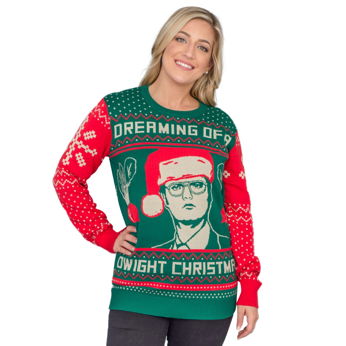 Women's The Office Dwight Schrute Christmas Beets Ugly Christmas Sweater 2