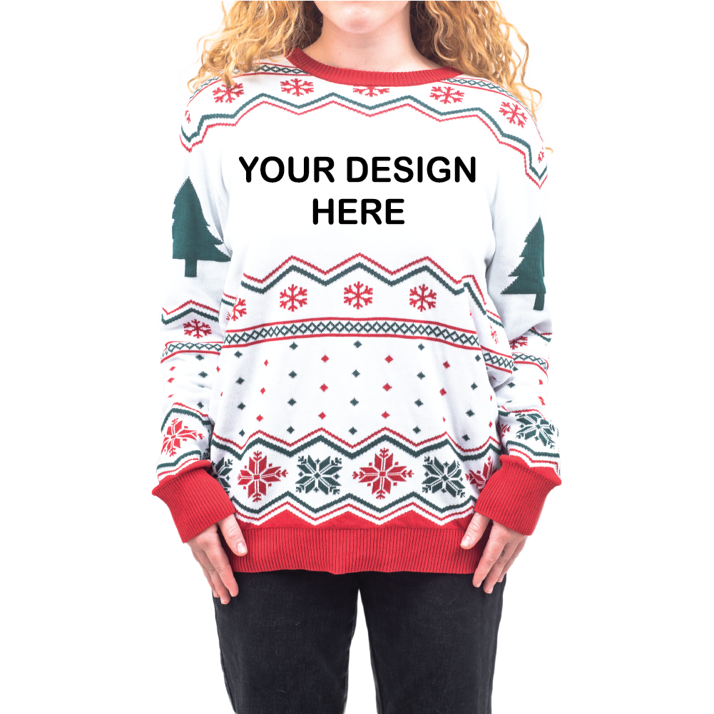 Custom Adult Poly-Knit Logo Christmas Sweater