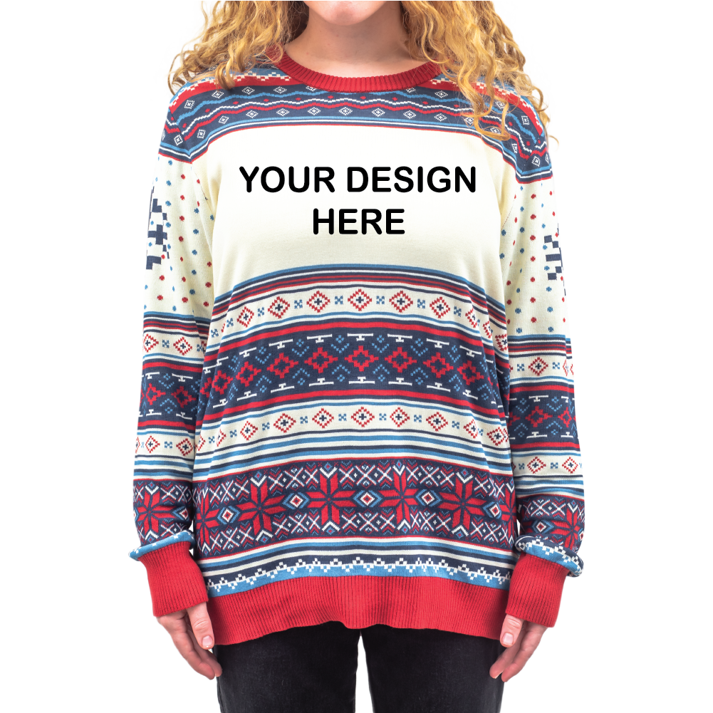 Custom Adult Poly-Knit Logo Christmas Sweater