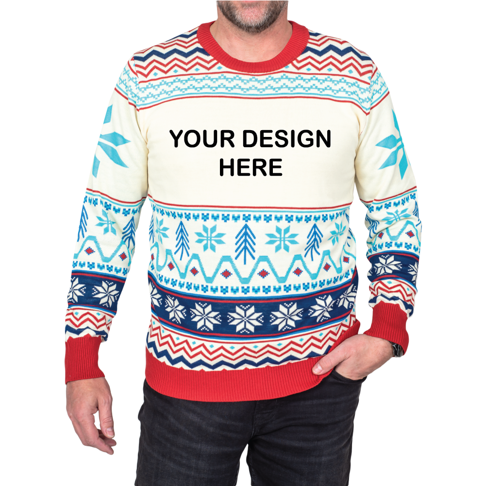 Custom Adult Poly-Knit Logo Christmas Sweater