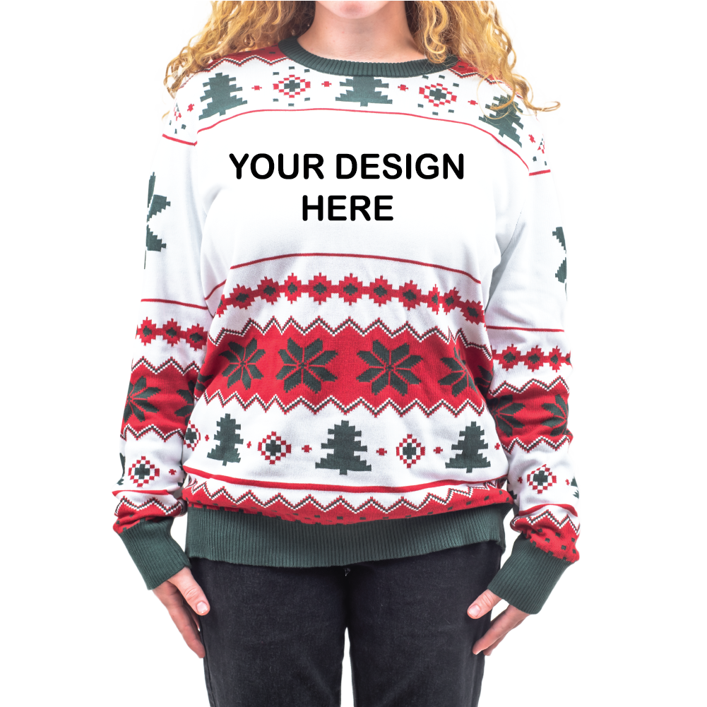 Custom Adult Poly-Knit Logo Christmas Sweater