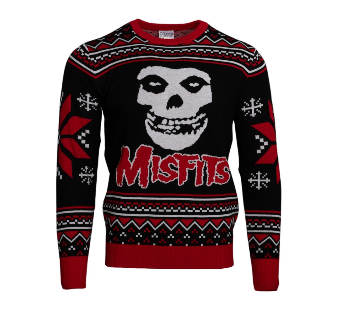 Misfits Ugly Christmas Sweater Skulls Holiday Sweaters Punk Rock