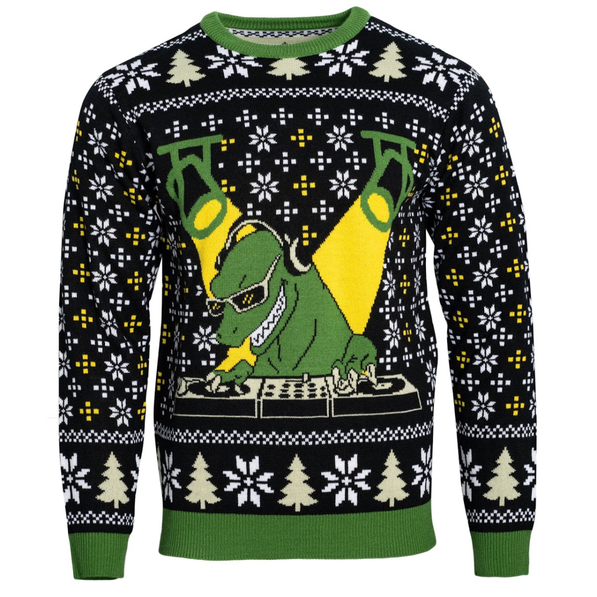 DJ T-Rex Ugly Christmas Sweater