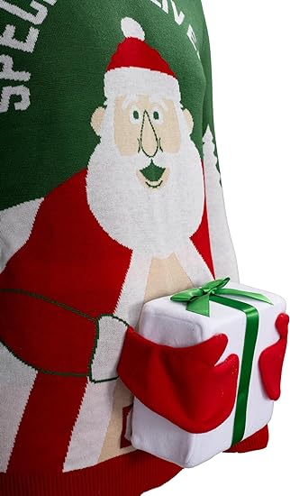 Special Delivery Santa Claus3D Gift Ugly Christmas Sweater