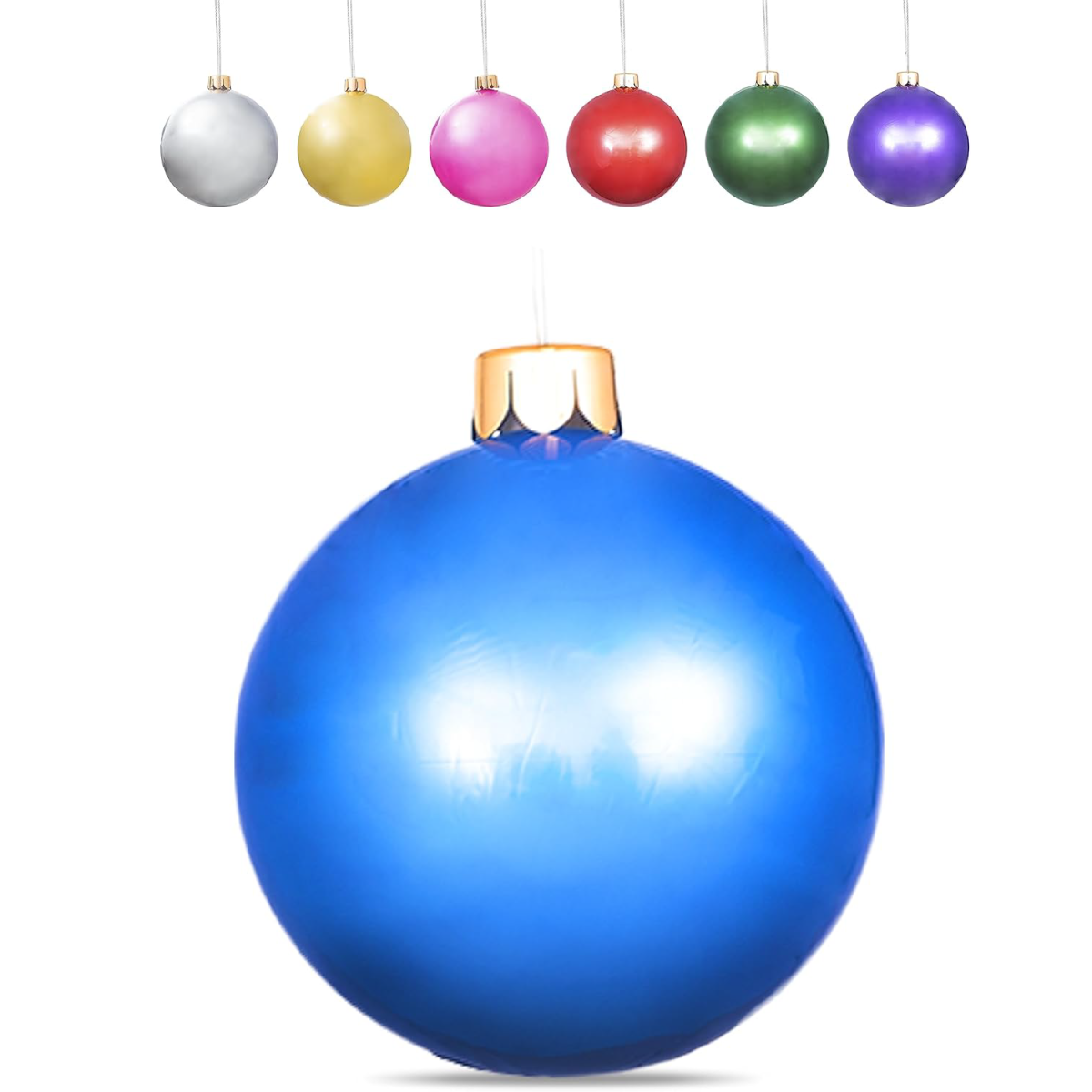 Inflatable Oversized Ornaments Jumbo Christmas Balls 15" 18" 25" or 30" inches Holiday Decorations Indoor Outdoor
