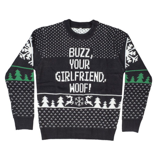 Buzz, Your Girlfriend, Woof! Ugly Christmas Sweater