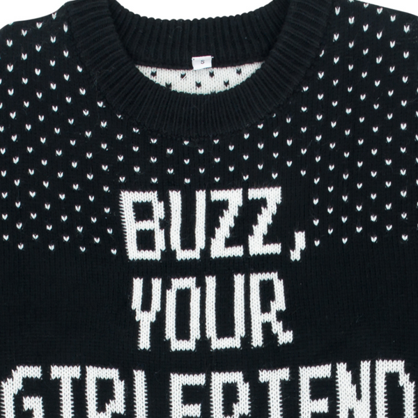 Women's Buzz, Your Girlfriend, Woof! Ugly Christmas Sweater